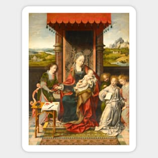 Virgin and Child with Angels Sticker